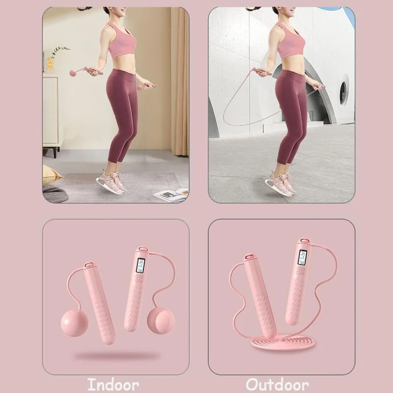 The AuraFit Smart Skipping Rope - Cordless/Rope Modes, Digital Counter, and Countdown +  50% OFF - Image 3