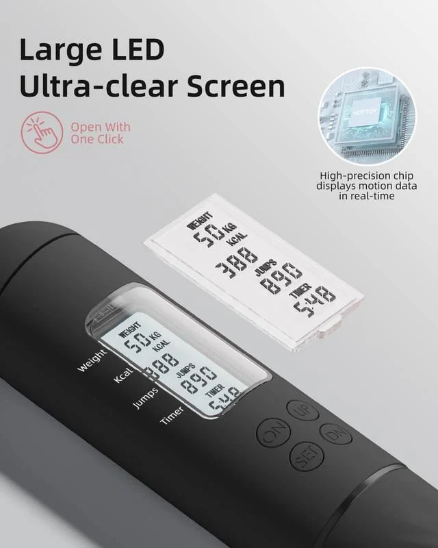 The AuraFit Smart Skipping Rope - Cordless/Rope Modes, Digital Counter, and Countdown +  50% OFF - Image 5
