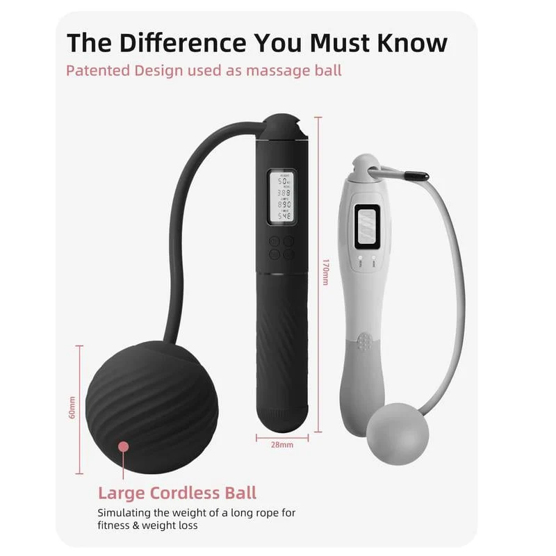 The AuraFit Smart Skipping Rope - Cordless/Rope Modes, Digital Counter, and Countdown +  50% OFF - Image 8