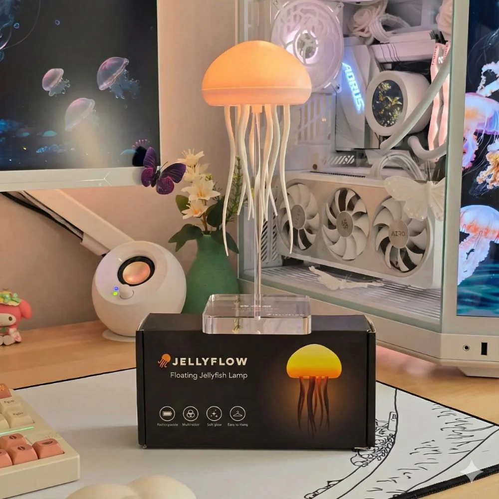 The AuraGlow Jellyfish Lamp — Rechargeable Floating Ambient Light 50% OFF - Image 5