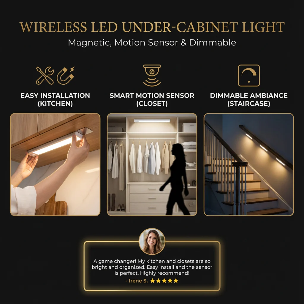 The AuraGlow Motion Beam — Intelligent Wireless Lighting + 50% OFF - Image 4