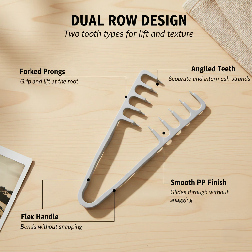 The AuraVolume Comb - Wide-Toothed Fluffy Texture & Volumizing Boot Lift + 50% OFF - Image 4