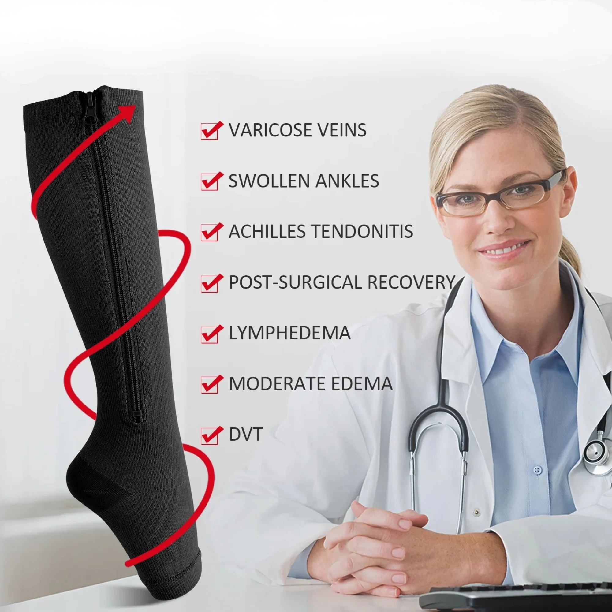 The FlexZip Compression Socks - Instant Comfort for Swelling & Leg Fatigue + 50% OFF - Image 2