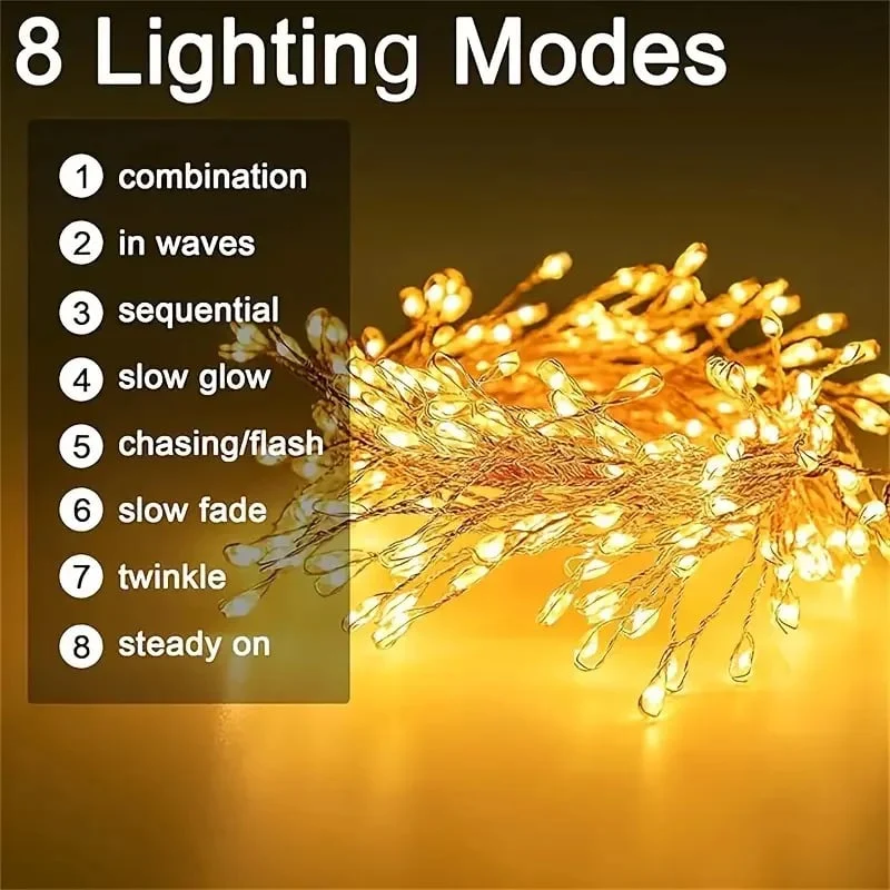 The SparkleWave Fairy Lights - IP44 Waterproof, 8 Dynamic Modes, and Energy Efficient + 50% OFF - Image 6