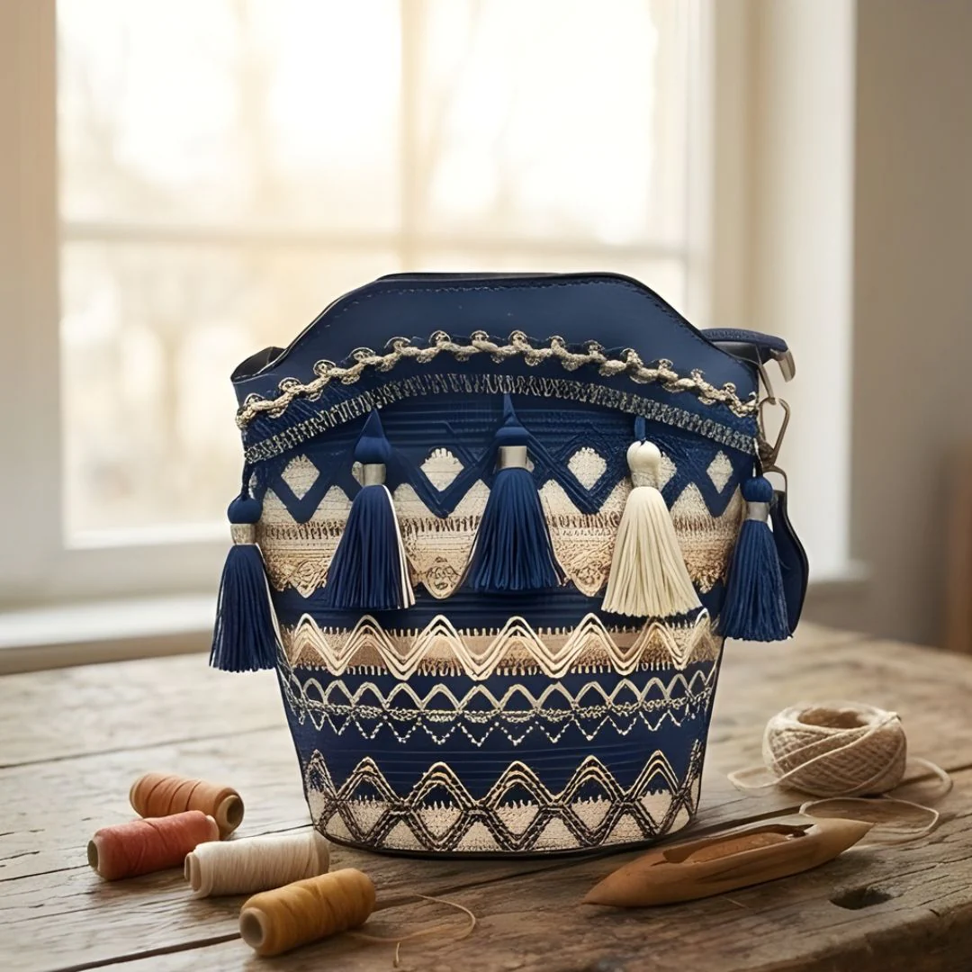 Threadwell™ – Woven Saddle Blanket Boho Tassel Crossbody Bag + 50% OFF - Image 6