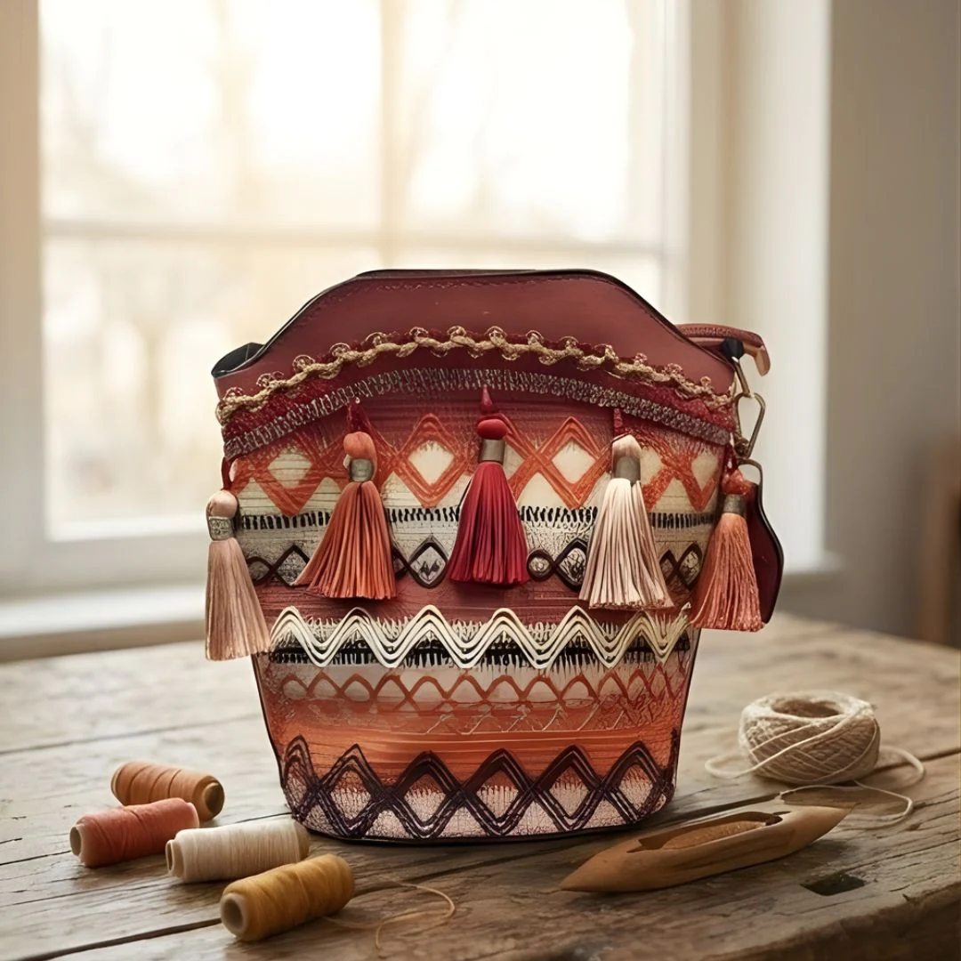 Threadwell™ – Woven Saddle Blanket Boho Tassel Crossbody Bag + 50% OFF - Image 7