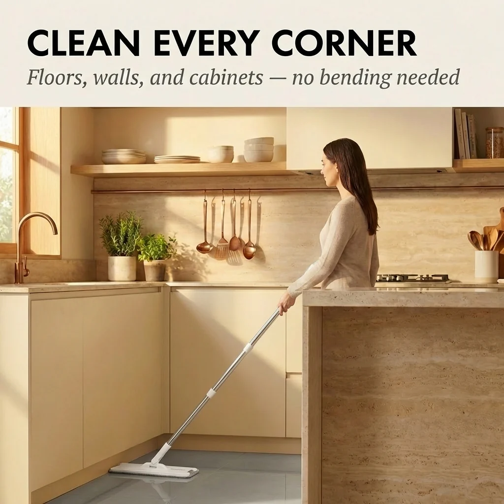 Tidecroft™ – 360° Rotating Flat Mop with Reusable Cloths & One-Click Release + 50% OFF - Image 3