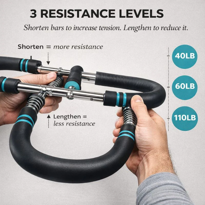 Torquen™ – Adjustable 40–110 LB Spring Resistance Upper Body Trainer + 50% OFF - Image 2