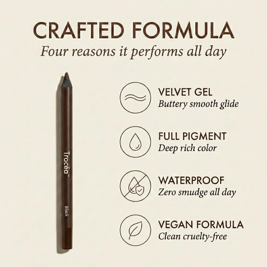 Tracéa™ – Waterproof Gel Eyeliner Pencil | Smudge-Proof, All-Day Wear + 1+1 FREE - Image 3
