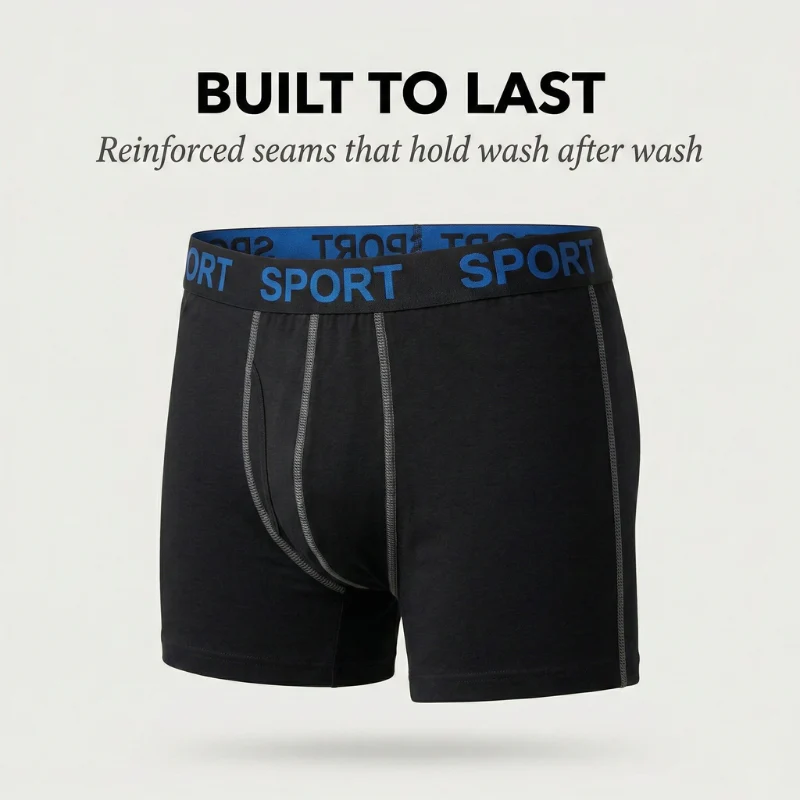 Trunkwell™ – 5-Pack Moisture-Wicking Tag-Free Boxer Briefs for Men + 50% OFF - Image 2
