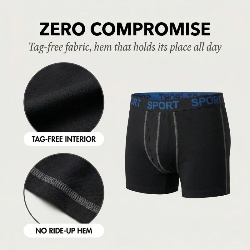 Trunkwell™ – 5-Pack Moisture-Wicking Tag-Free Boxer Briefs for Men + 50% OFF - Image 4