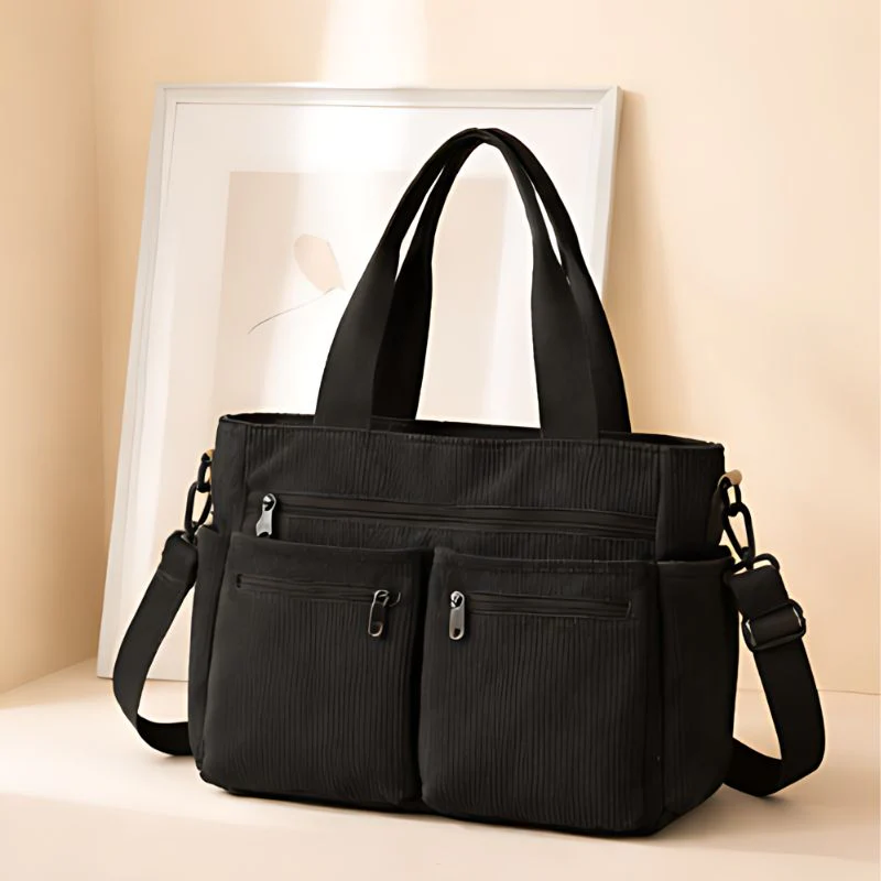 Tuckwell™ – Corduroy Multi-Pocket Tote Bag with Crossbody Strap + 50% OFF - Image 8