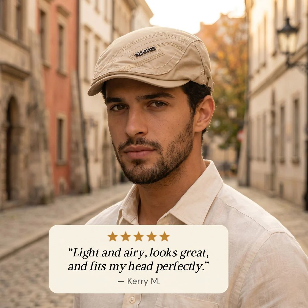 Tweedmoor™ – Breathable Cotton Heritage Flat Cap with Adjustable Buckle Fit + 50% OFF - Image 6