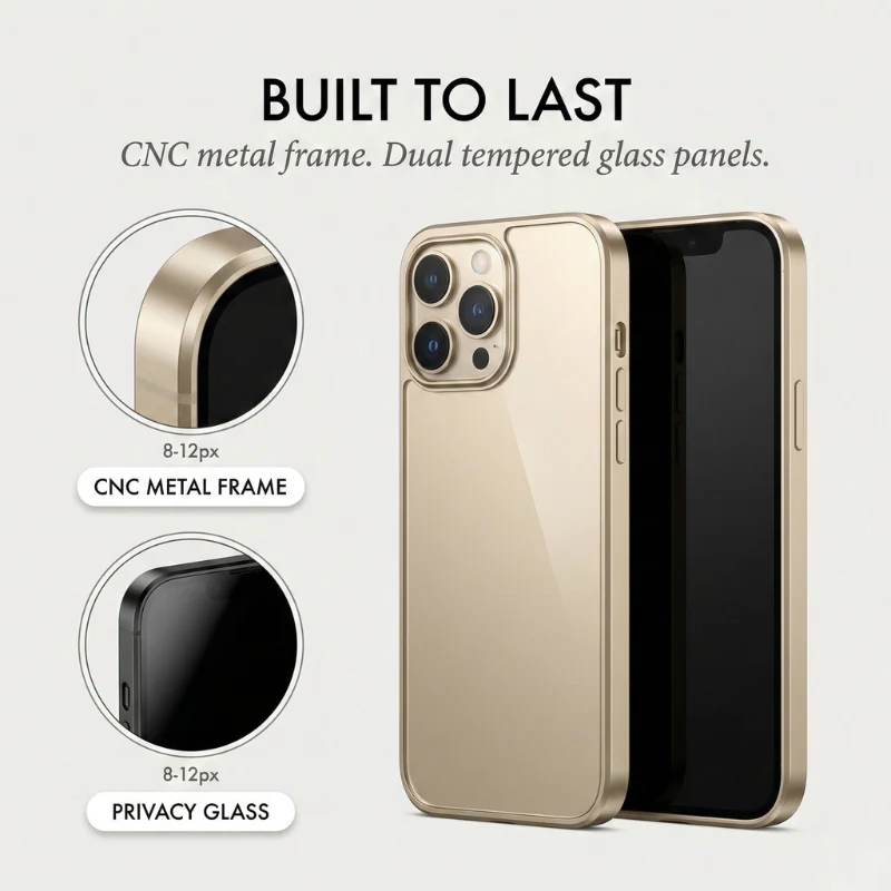 Veilframe™ – Magnetic Privacy Glass iPhone Case with Metal Frame + 50% OFF - Image 5