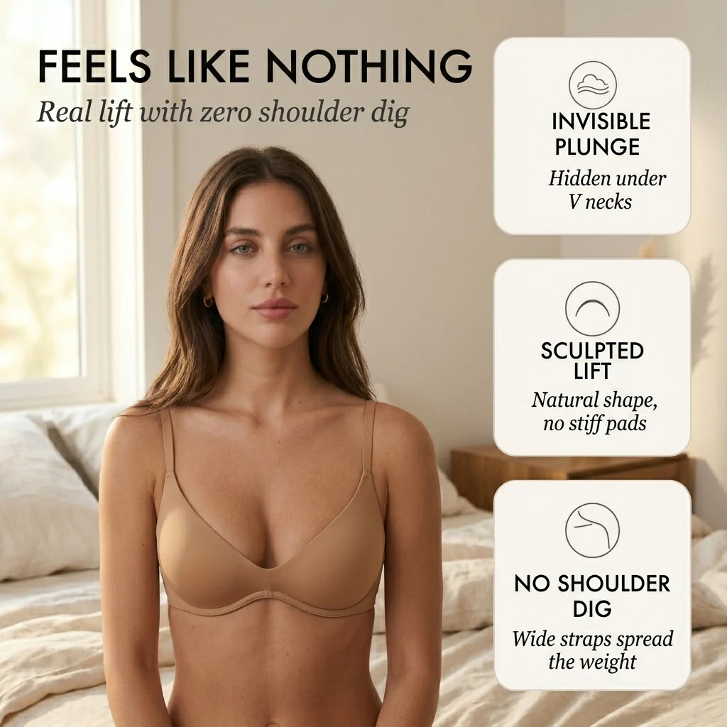 Velura™ – Second-Skin Plunge Bra with Sculpted Cups & Plush Stretch Fabric + 50% OFF - Image 4
