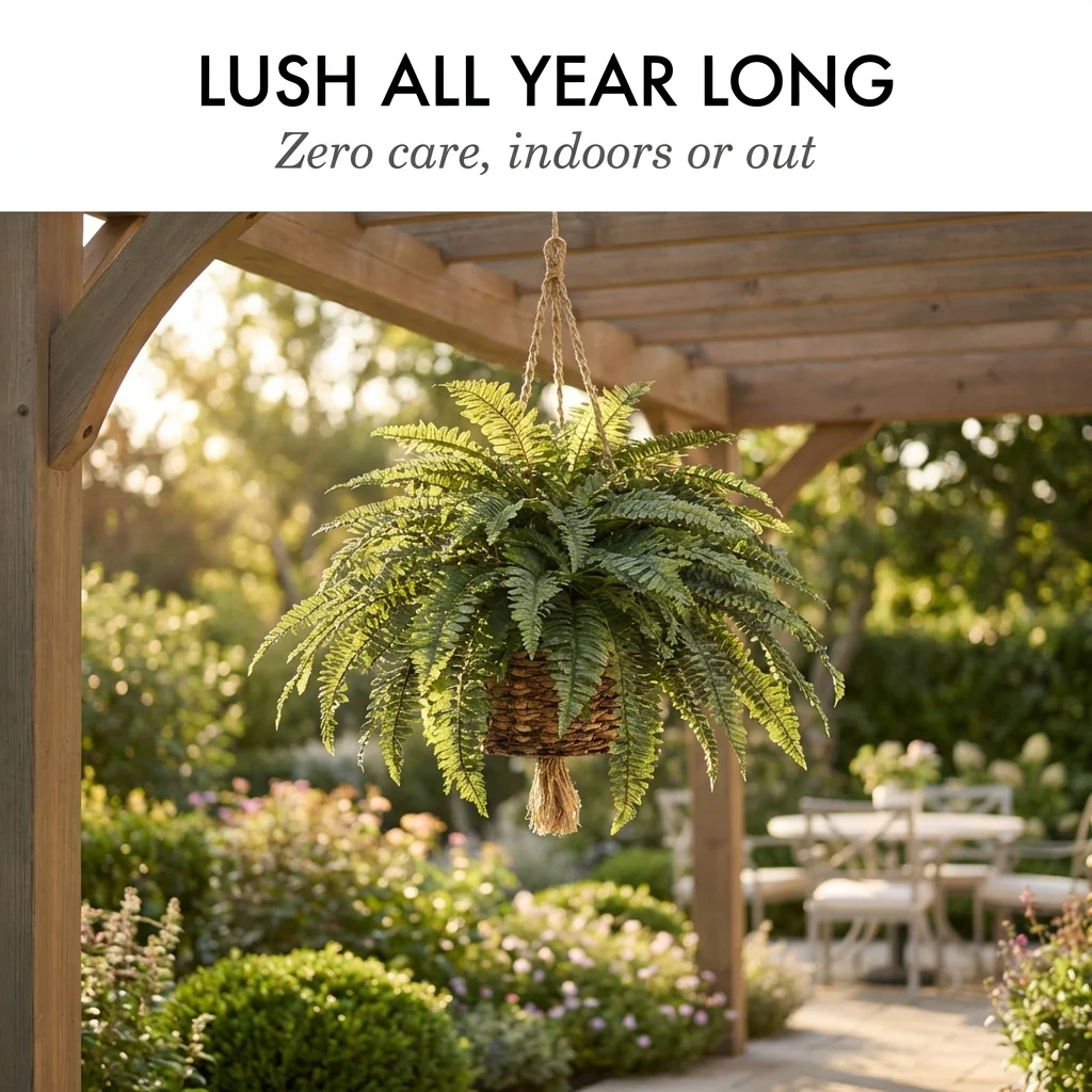 Verdant™ – Lifelike Cascading Fronds, UV-Resistant, Zero Maintenance Hanging Fern Plant + 50% OFF - Image 3