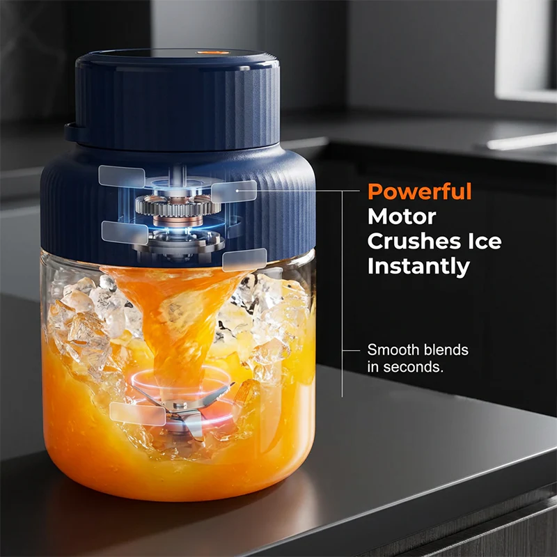 Vivara™ – 1300ml Cordless Portable Blender with Ice-Crushing Motor & One-Button Operation + 50% OFF - Image 3