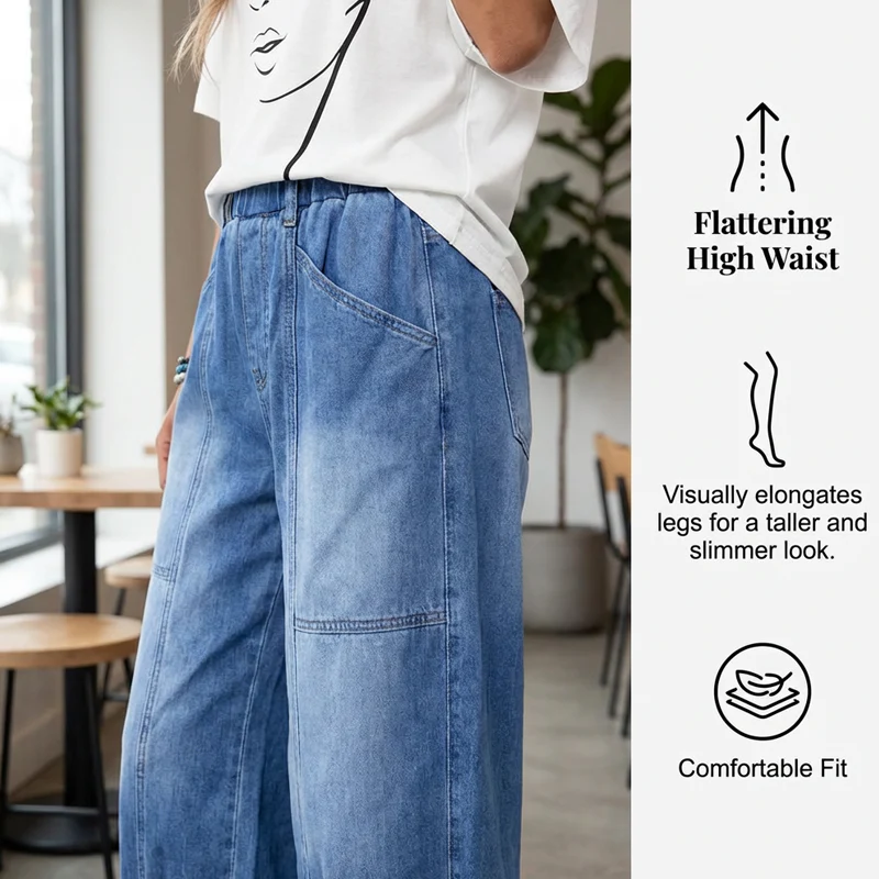 Willowfold™ – High-Waist Elastic Cropped Wide-Leg Jeans + 50% OFF - Image 4