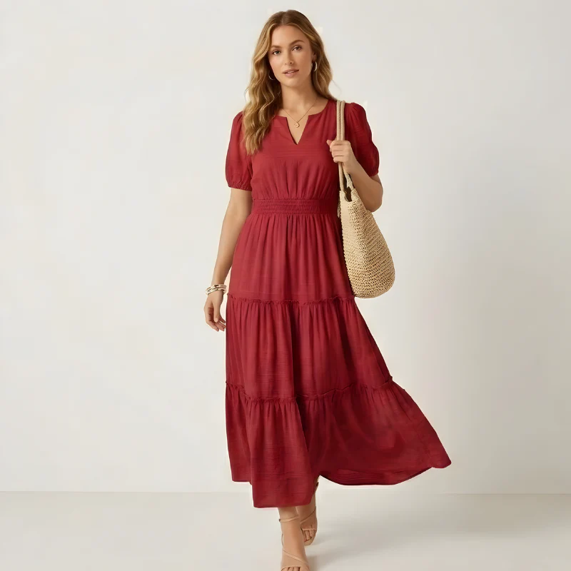 Corsana™ – Tiered Ruffle Lined Maxi Dress with Pockets + 50% OFF - Image 10