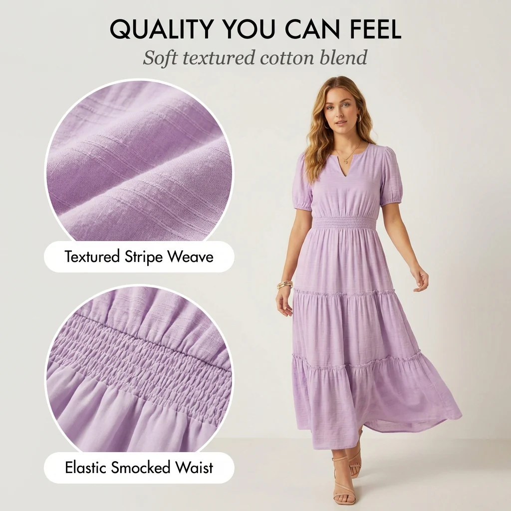 Corsana™ – Tiered Ruffle Lined Maxi Dress with Pockets + 50% OFF - Image 5