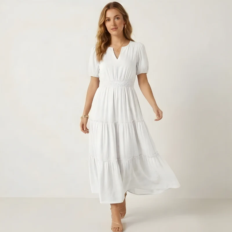 Corsana™ – Tiered Ruffle Lined Maxi Dress with Pockets + 50% OFF - Image 7