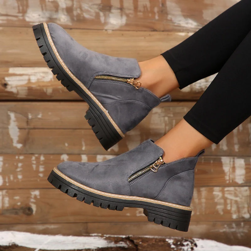 Women's Round-Toe Ankle Boots - Style Meets All-Day Comfort - 50% OFF - Image 12
