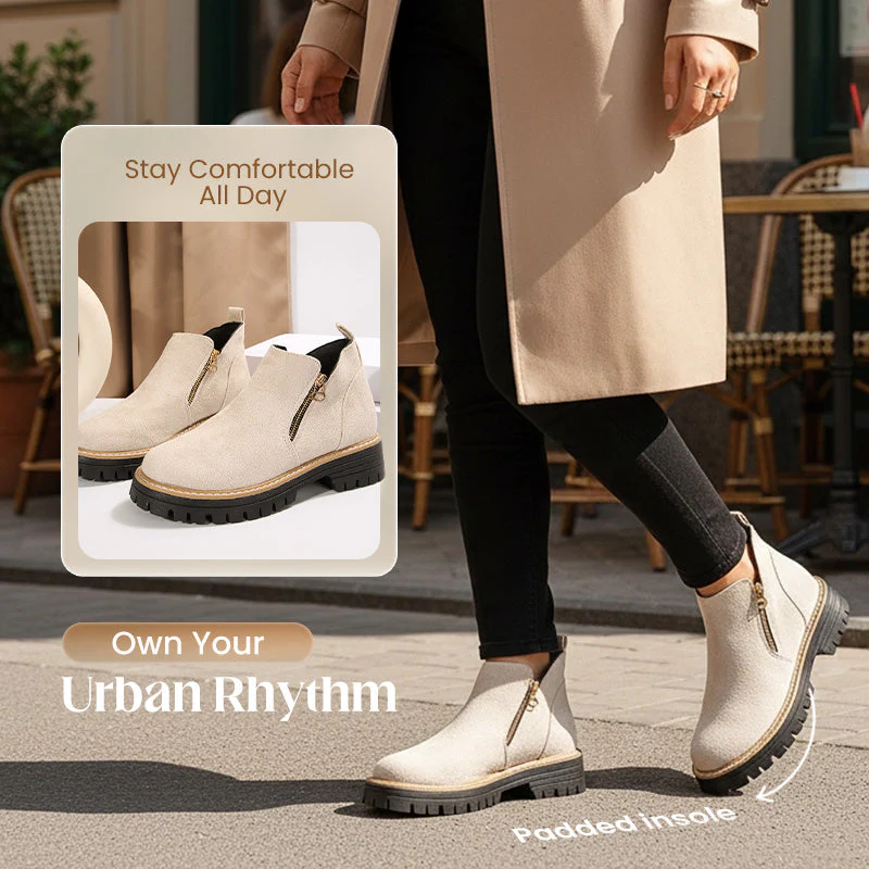 Women's Round-Toe Ankle Boots - Style Meets All-Day Comfort - 50% OFF - Image 3